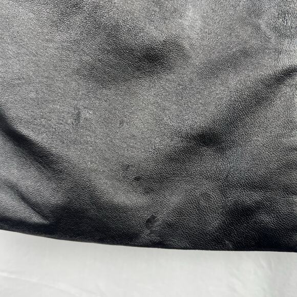 Neiman Marcus Women’s Medium (M) Black Genuine Leather Overcoat Jacket, Classic - Picture 7 of 11